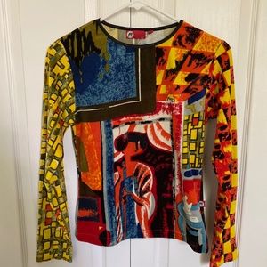 Colorful velvet like retro chick